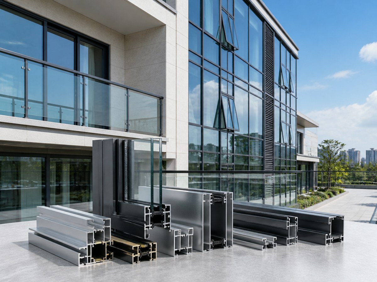 Architectural aluminum profile facade and building envelope