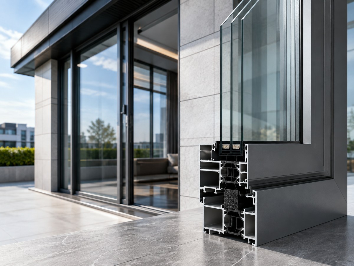 Thermal break aluminum window and door profile system