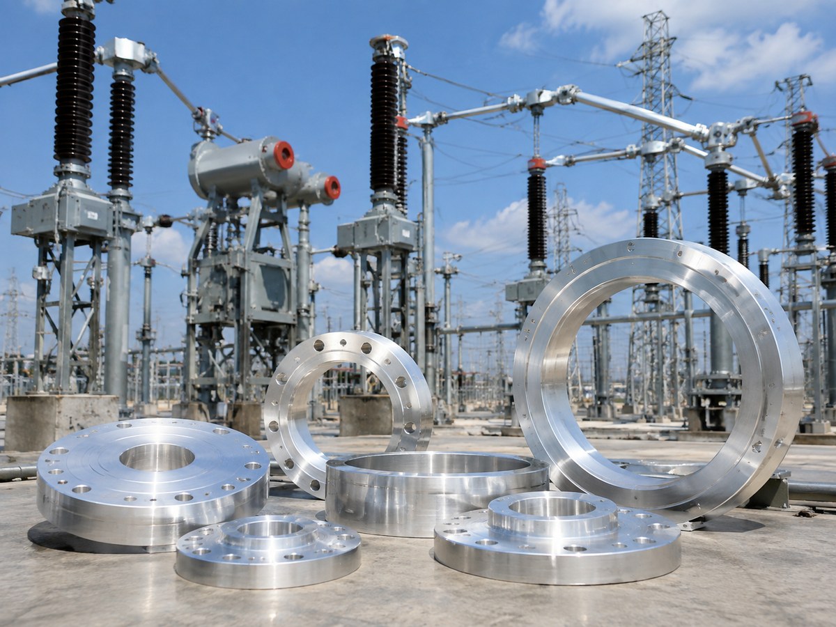 Aluminum alloy flanges for UHV power equipment